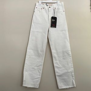 Levi’s Ribcage Straight Ankle High White size 26